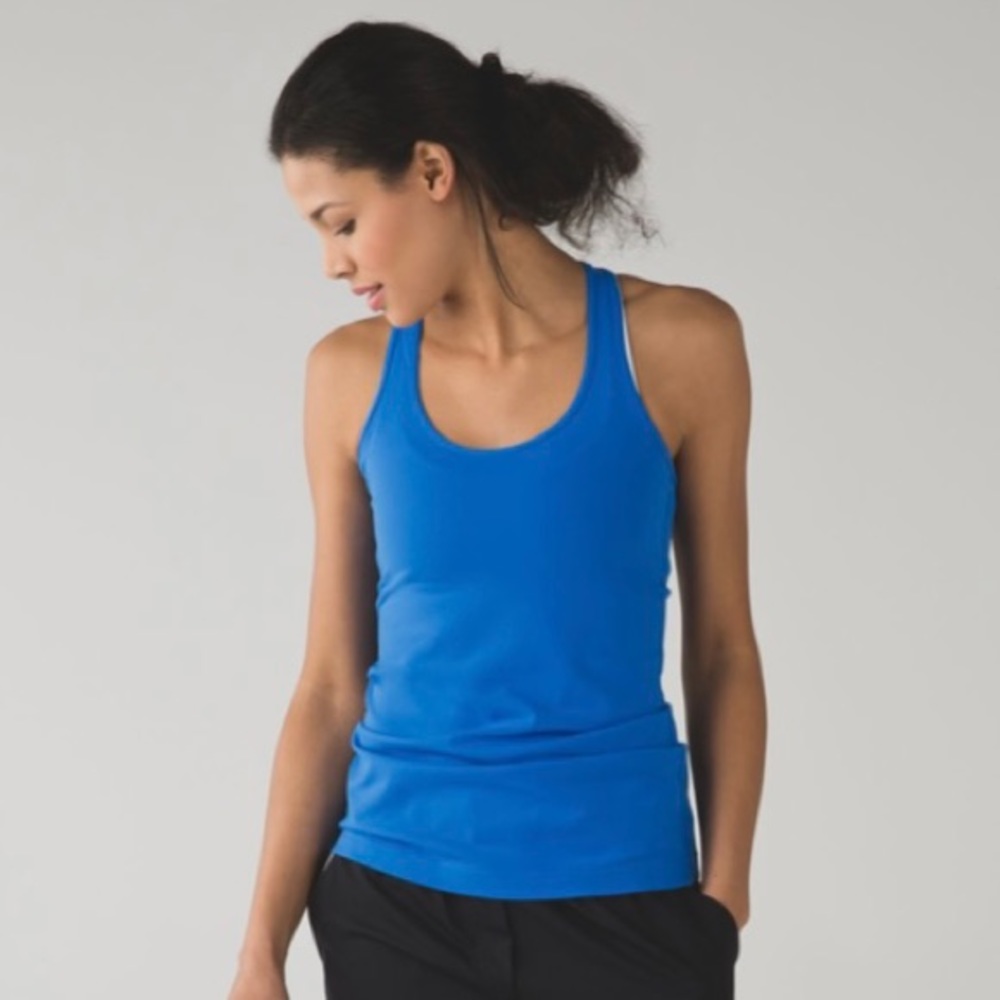 Lululemon Blue Cool Racerback Tank in Porcelaine